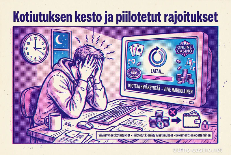 Kotiutuksen kesto ja piilotetut rajoitukset